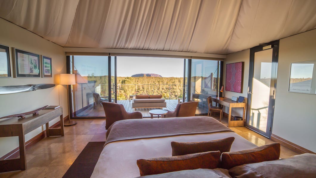 Luxury tent at Longitude 131