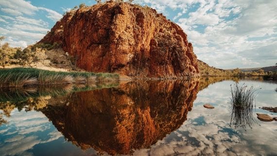 Water reflection at Glen Helen waterhole.jpg