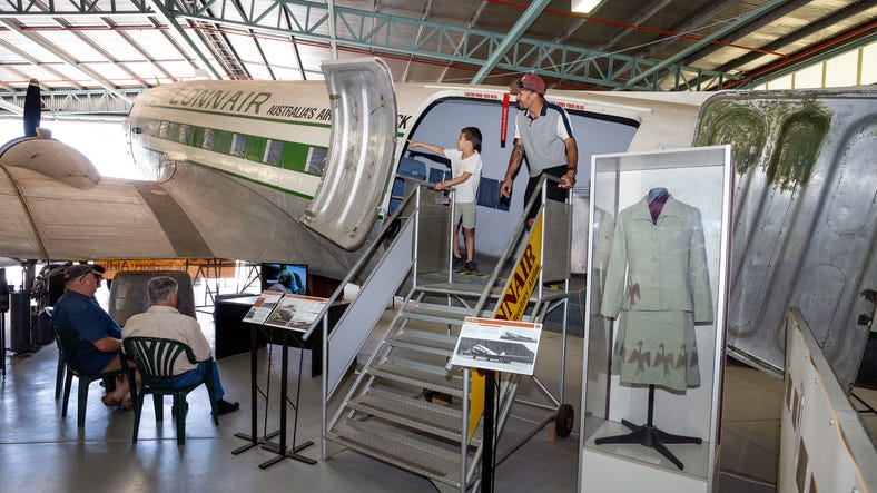 Aircraft exhibit at Central Australian Aviation Museum