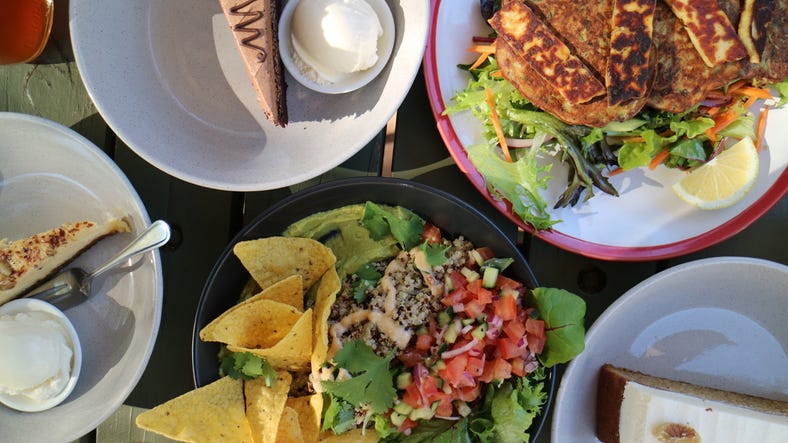Platters of food Bean Tree Cafe