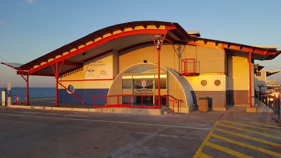 Royal Flying Doctors Service Tourist Facility Building on Stokes Hills Wharf