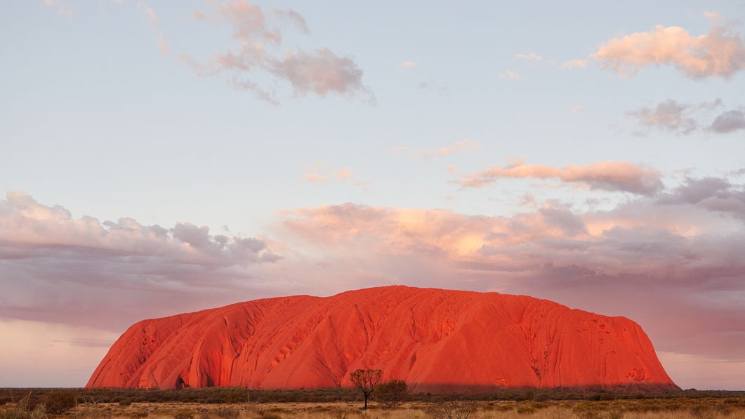 Sunset viewing of Uluru