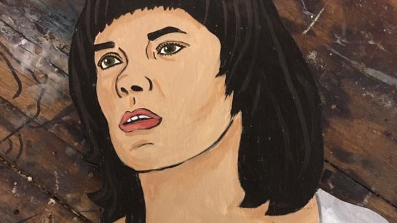 Lindy Chamberlain – Acrylic on Ply 2017 by Chayni Henry