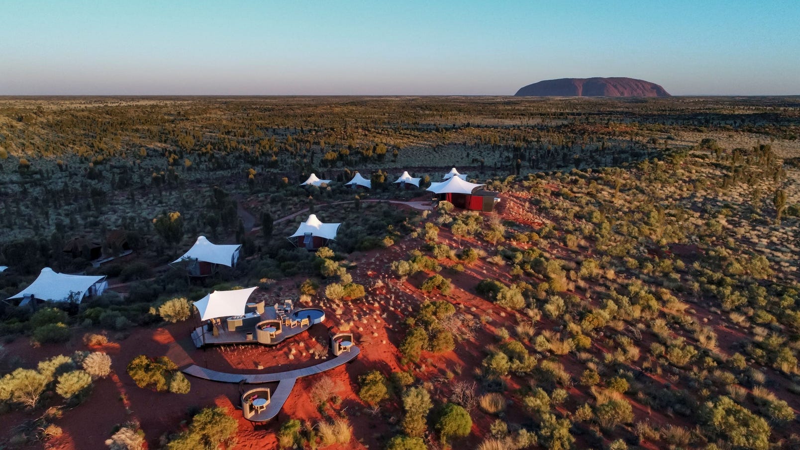 Longitude aerial at Uluru