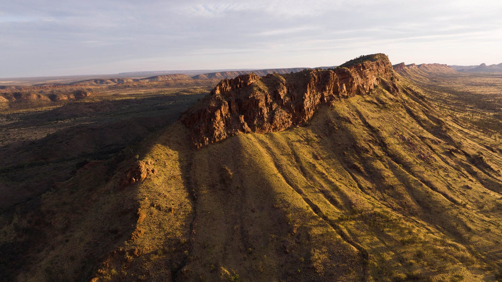 aerial of the west macdonnell ranges