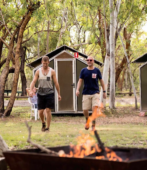 Friends camping at Nitmiluk National Park Campground