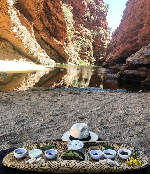 Kungkas Can Cook platter at Simpsons Gap