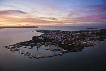 4-Aerial view of Darwin City at sunset