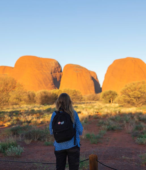Kata Tjuta viewing area at sunset