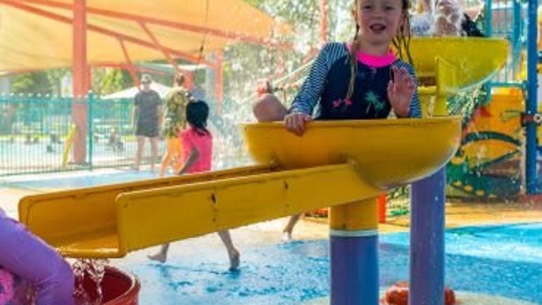 Girl playing at Leanyer Recreation Park