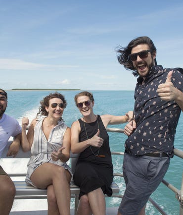 Group of friends on a Tiwi Islands Day Tour