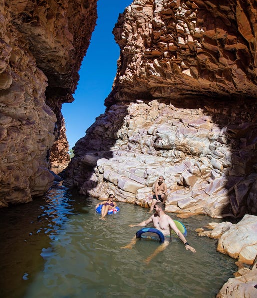 friends floating through redbank gorge near alice springs,-d-,jpg