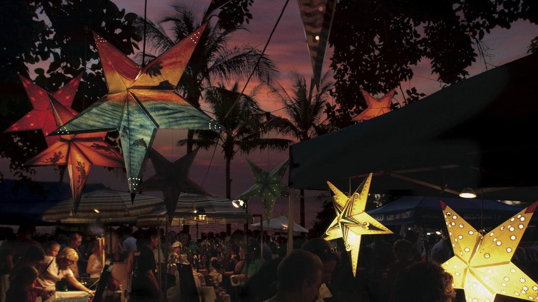 Mindil Beach Sunset Markets at dusk
