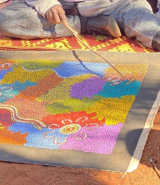 Maruku Dot Painting On Canvas