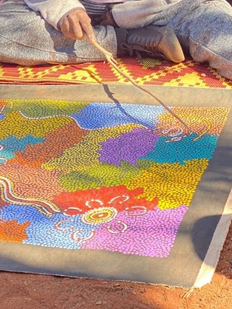 Maruku Dot Painting On Canvas