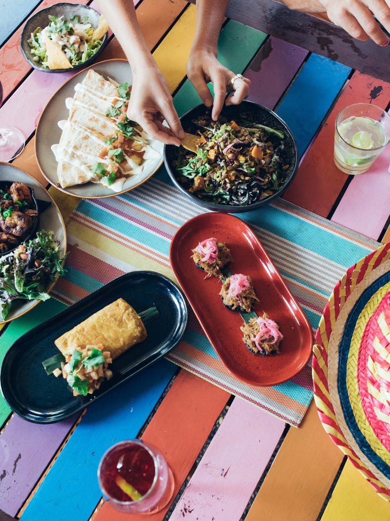 Lunch spread at Hot Tamale Darwin Waterfront
