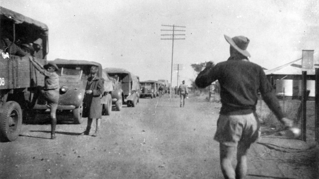 Convoy stop at Tennant Creek