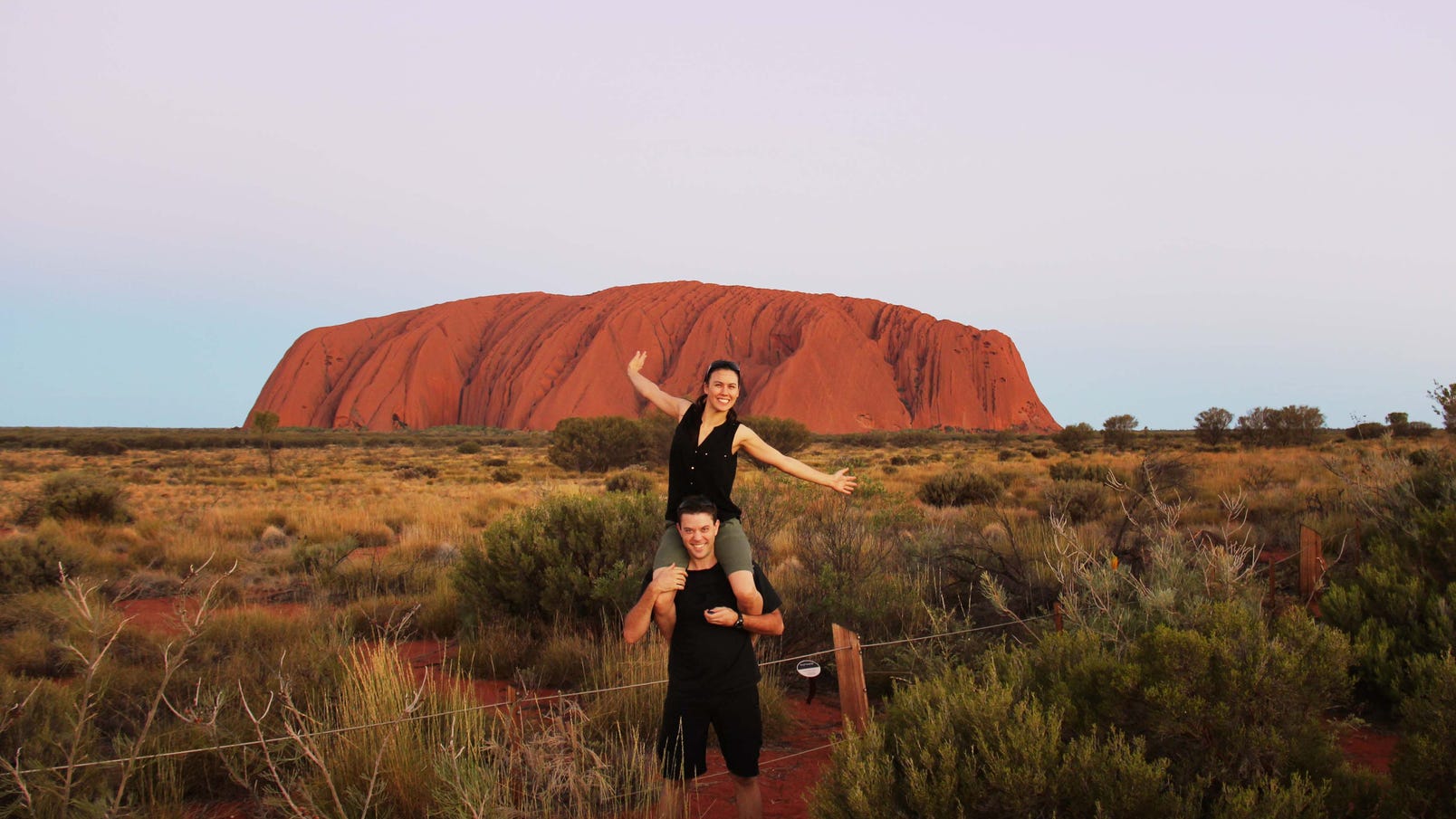 Posing infront of Uluru