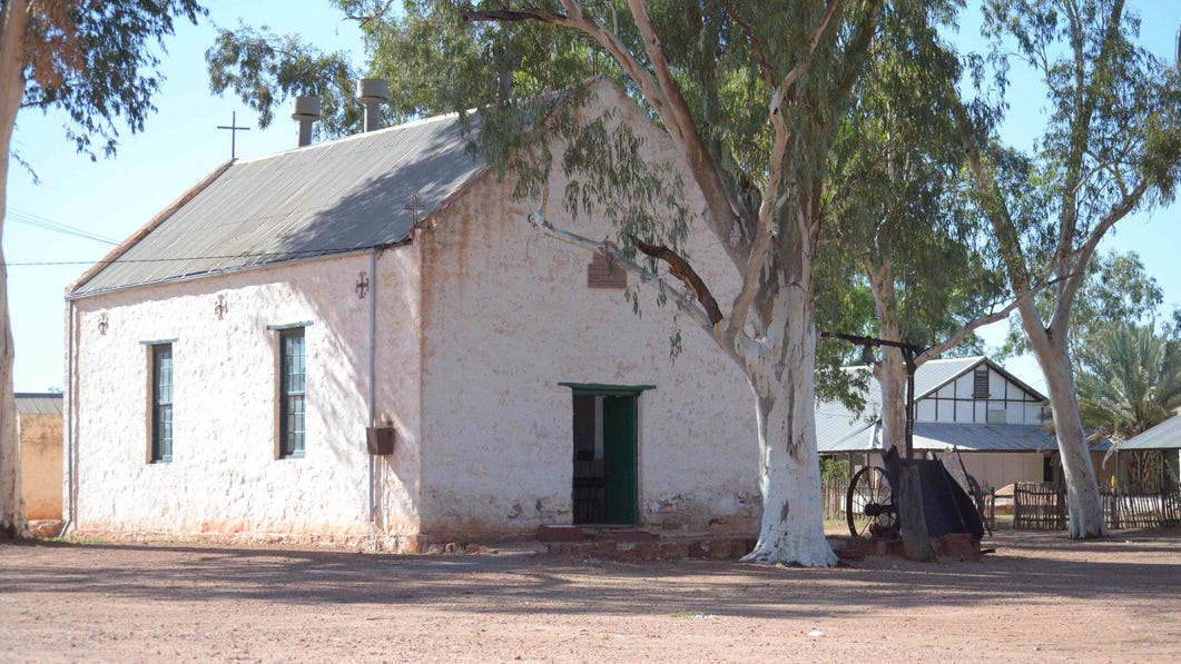 Old church at the Hermannsburg Historic Precinct