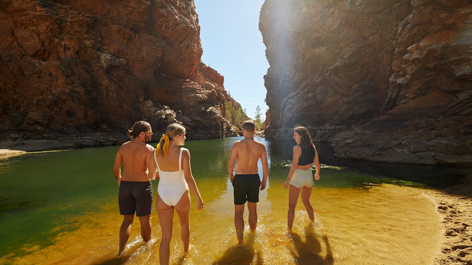 A group of friends at Ellery Creek Big Hole
