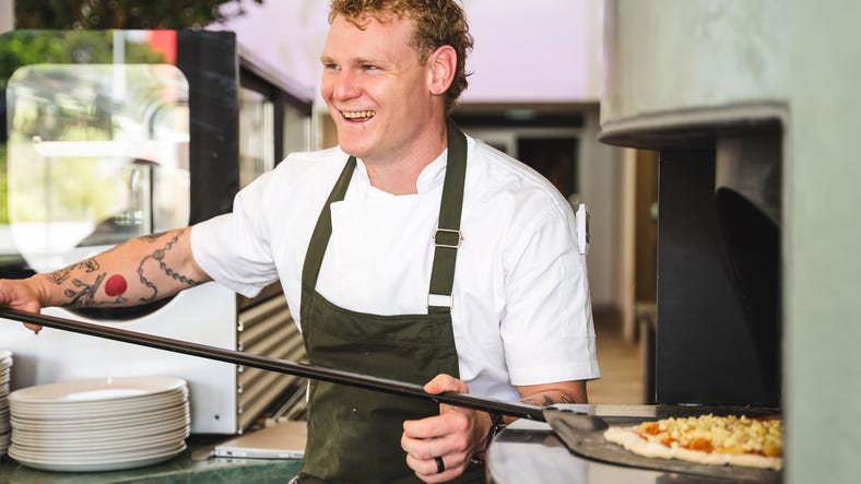 Tucker at Flicks wood-fired-pizza