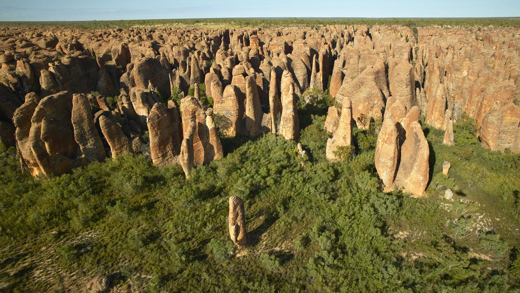 aerial view of the rock at limmen national parks lost city