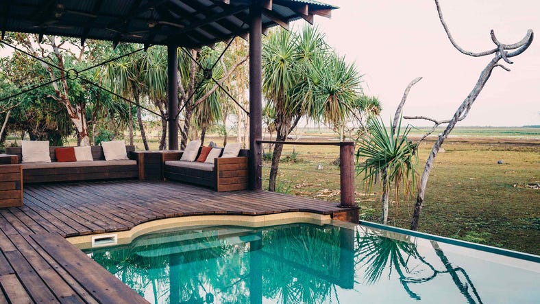 Pool at the Bamurru Plains accommodation