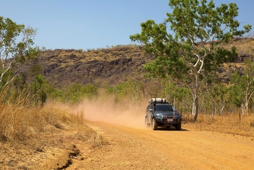 4WD driving on dirt road through Kakadu National Park (1)
