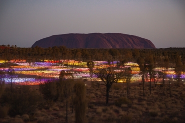 Uluru field of lights in the evening (1)