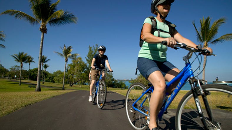Cycling at East Point Reserve Darwin