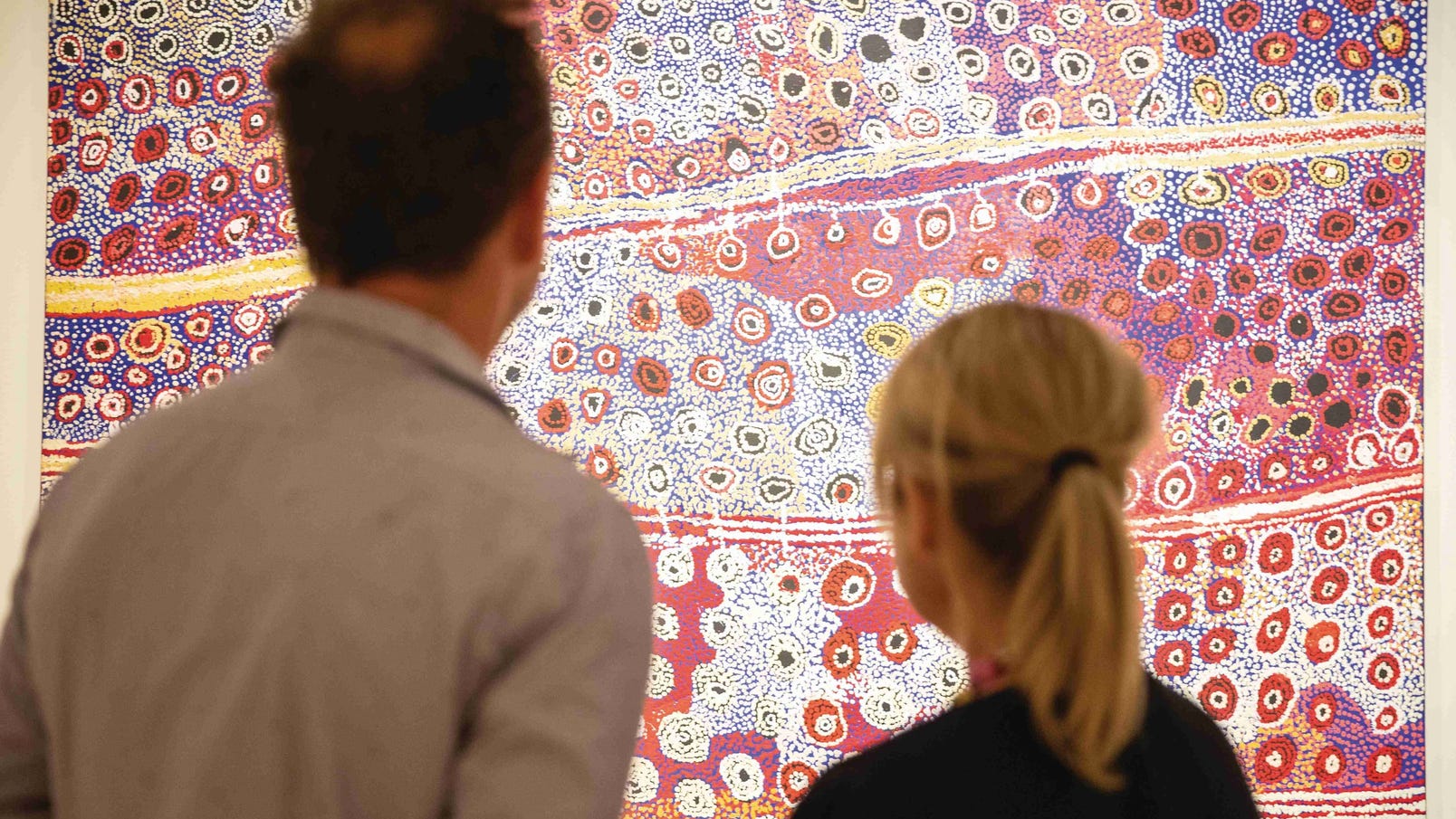 Couple at Desert Mob Exhibition