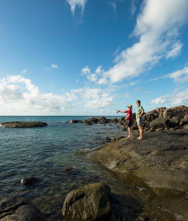 Fishing off the rocks in Arnhem Land