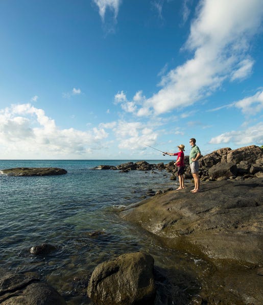 Fishing off the rocks in Arnhem Land