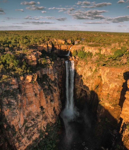 Sunset at Jim Jim Falls