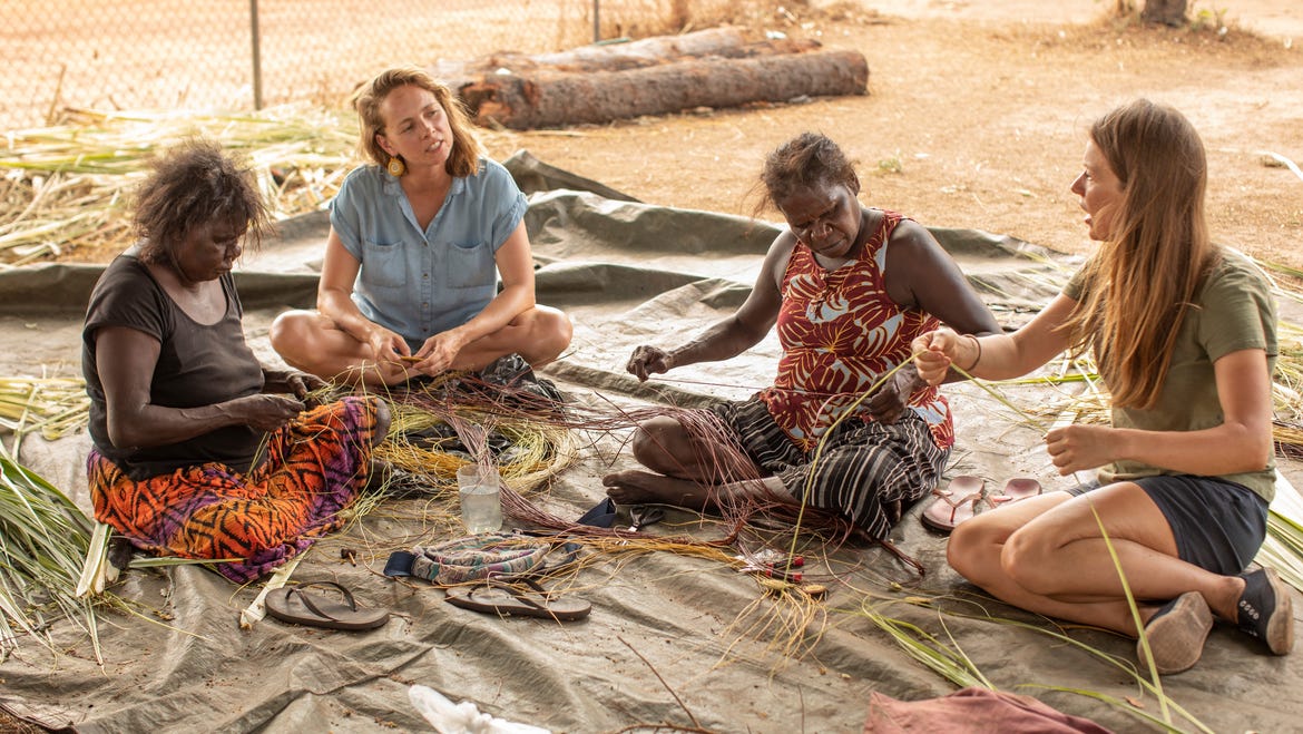 Injalak Arts weaving workshop Gunbalanya