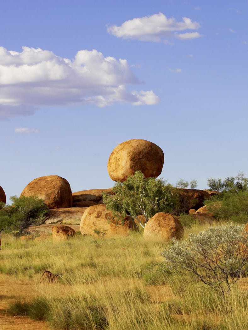 Hiking at Devils Marbles near Tennant Creek