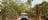 Car driving past a termite mound in Litchfield National Park