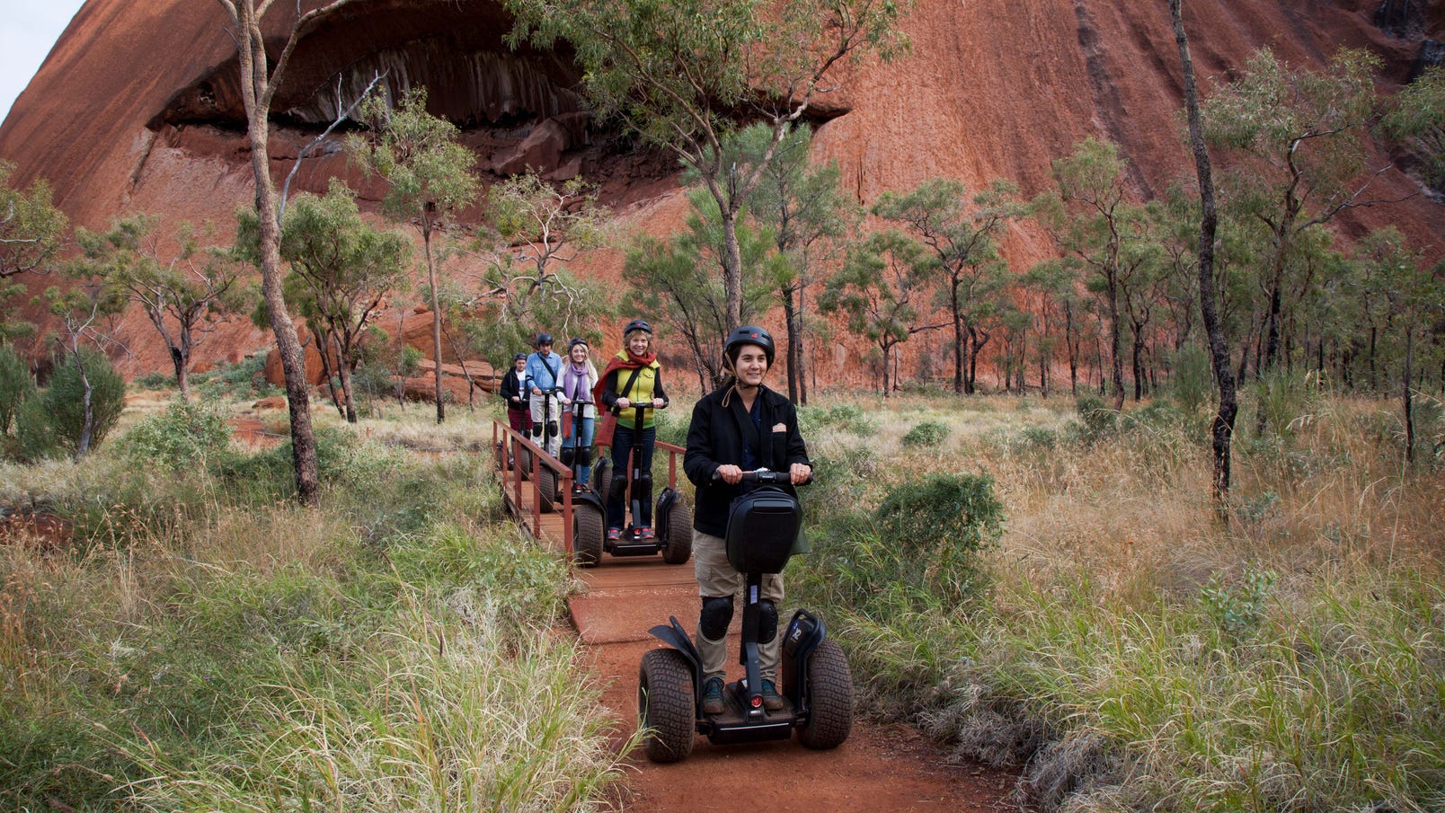 Uluru Segway Tour in front of Uluru