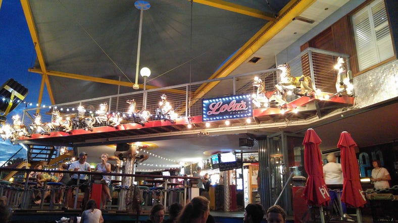 Lolas pergola at night in Darwin