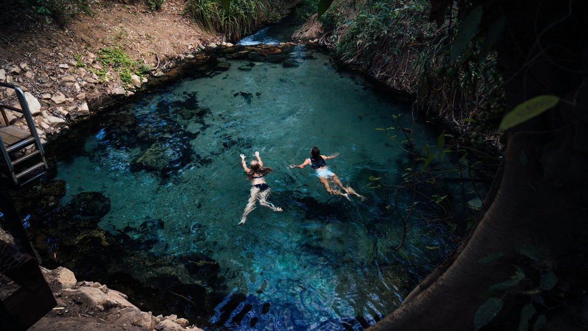 Swimming at Katherine Hot Springs