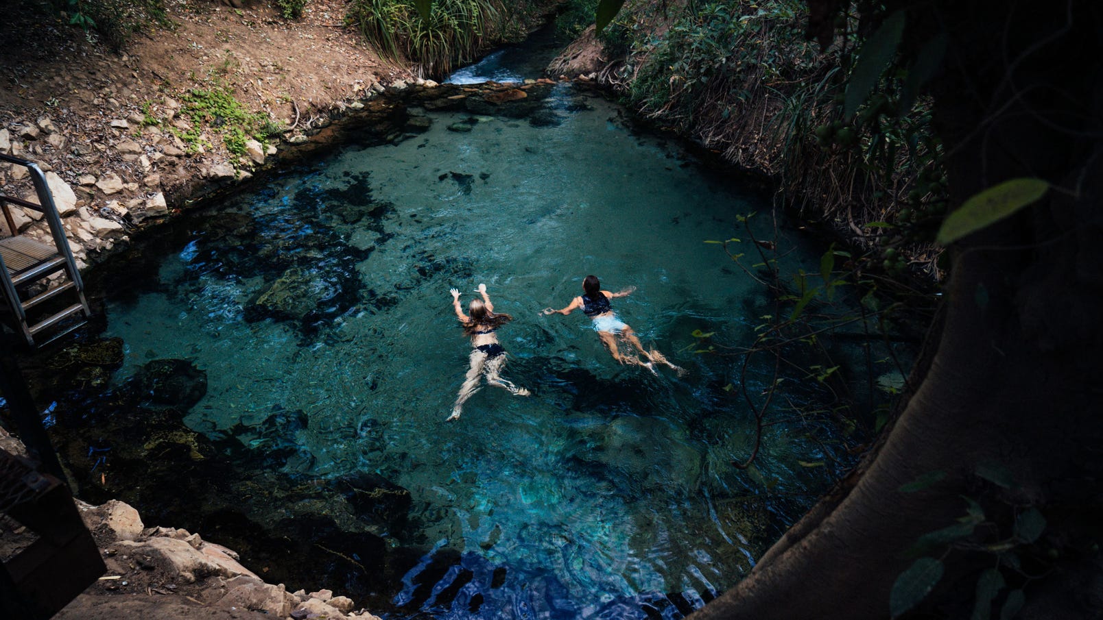 Swimming at Katherine Hot Springs