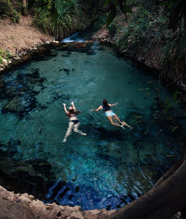 Swimming at Katherine Hot Springs