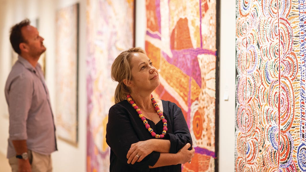 People at Desert Mob Exhibition