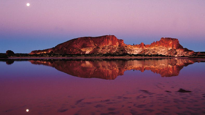 Dusk at Rainbow valley near Alice Springs