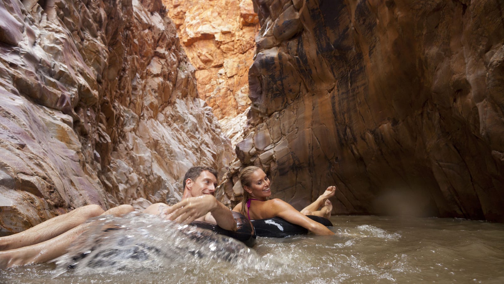 Swimming in Redbank Gorge near Alice Springs