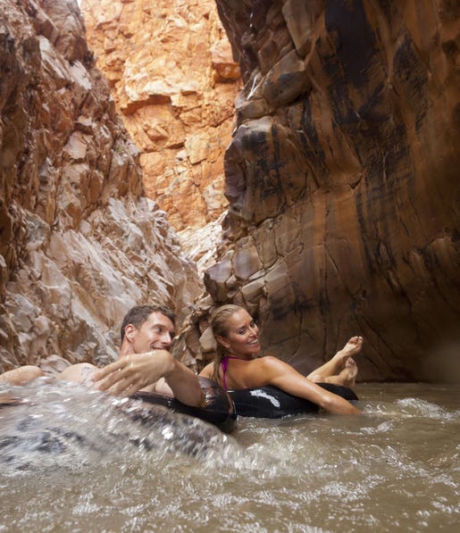 Swimming in Redbank Gorge near Alice Springs