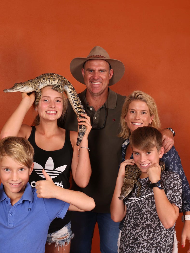 Matt Hayden and family at Crocosaurus Cove.jpg