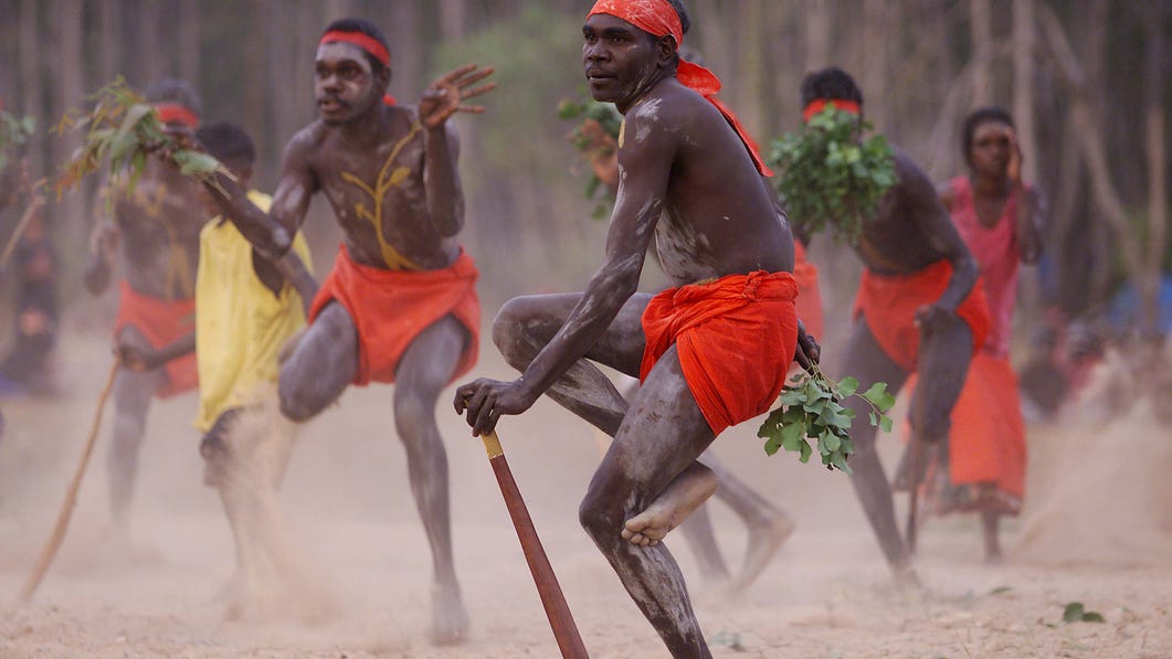 A traditional Aboriginal dance at Garma Festival in Arnhem Land