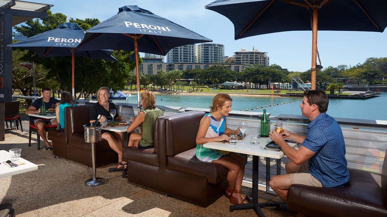 Dining at the Darwin waterfront