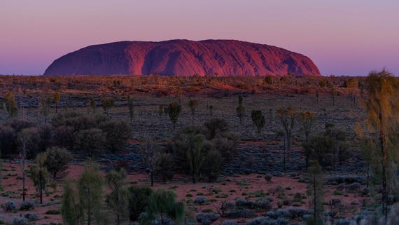 Sunset at Uluru shot